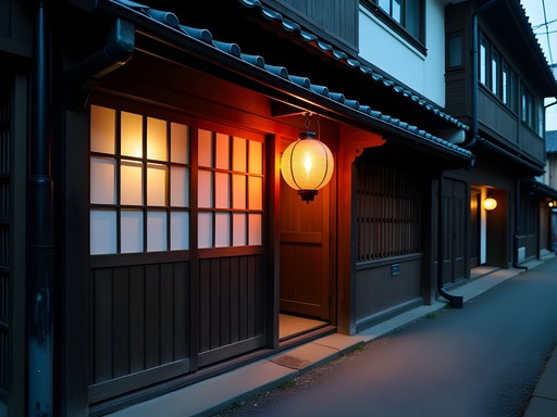 Hidden izakaya entrance in Matsumoto's historic Nakamachi district