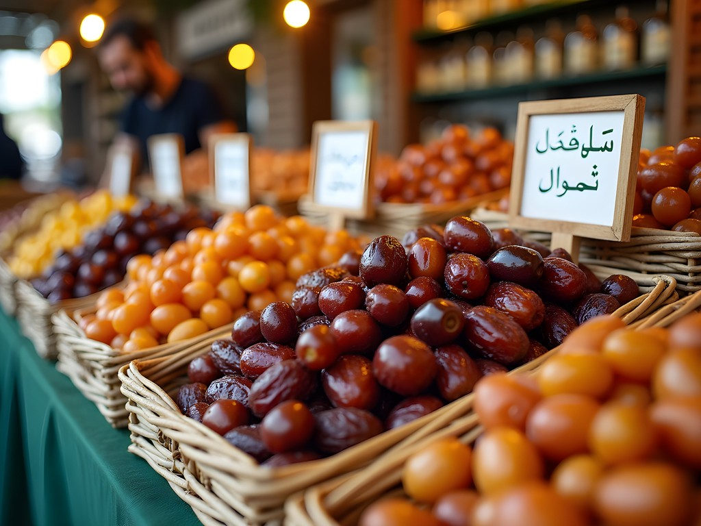Jamie Owens sampling dates with local vendor in Mecca market