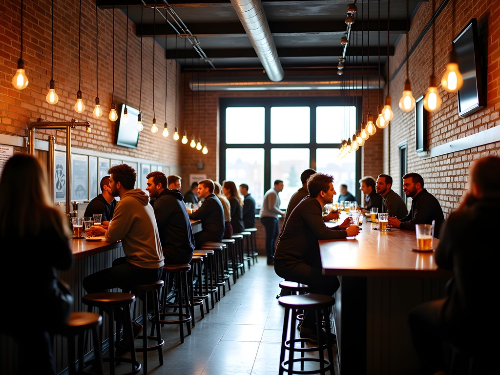 Cozy neighborhood craft brewery taproom in Milwaukee's Bay View district