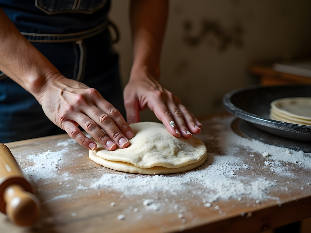 Hands-on tortilla making during a cooking class in Monterrey