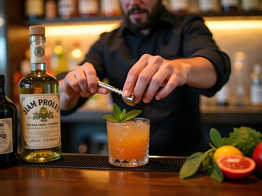 Bartender preparing craft cocktails with local ingredients in Monterrey