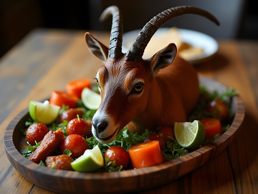 Traditional cabrito al pastor dish being served at a restaurant in Monterrey