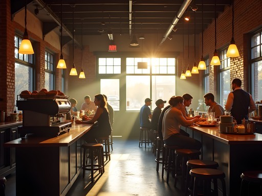Morning scene at Mugs Café in the historic Argenta district of North Little Rock