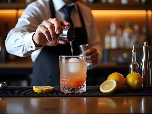 Craft cocktail being prepared at Bar Arbolada in Oklahoma City