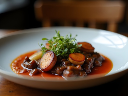 Modern interpretation of traditional Polish dish in upscale Poznan restaurant