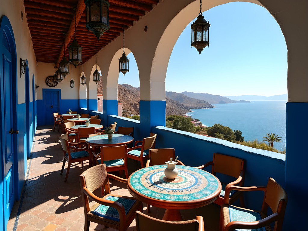 Panoramic view from Café Maure in Kasbah des Oudaias, Rabat