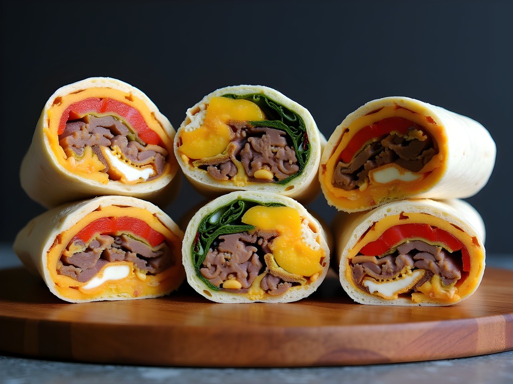 Cross-section comparison of Mission District burritos