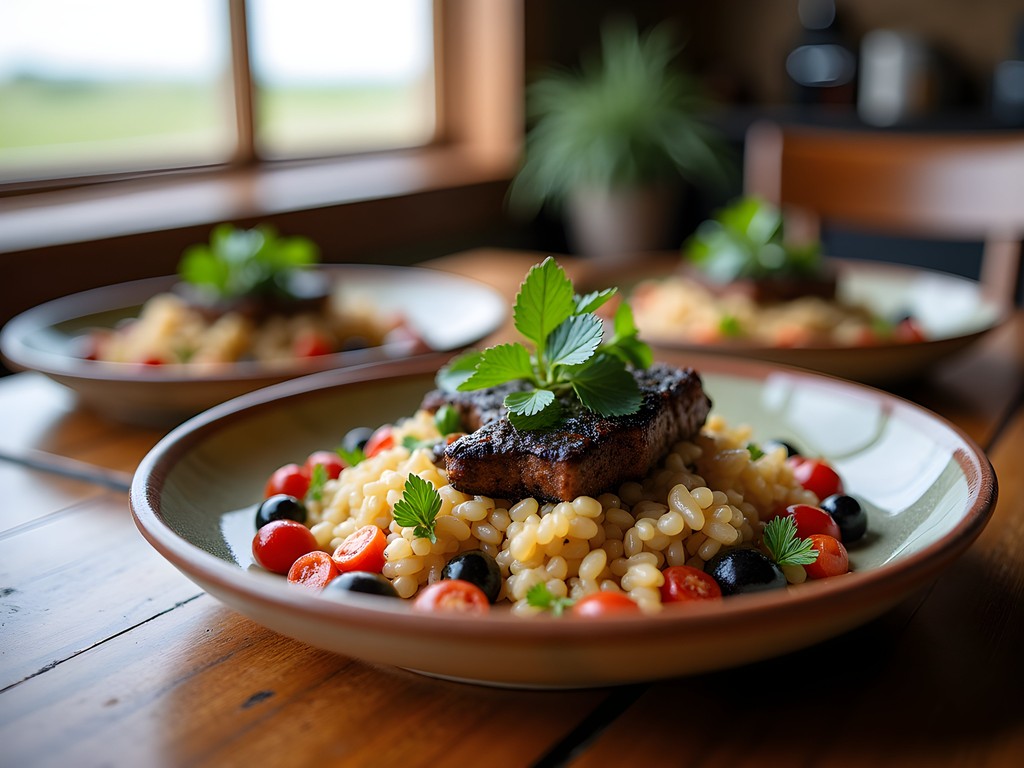 Indigenous cuisine featuring traditional ingredients at Wanuskewin Heritage Park near Saskatoon