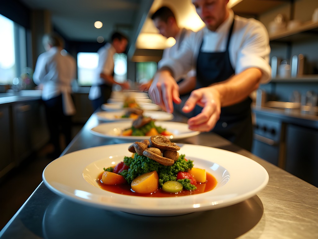 Chef preparing farm-to-table dish with locally sourced ingredients in Saskatoon restaurant