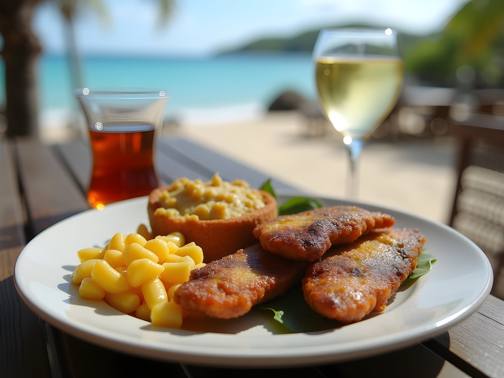 Fresh flying fish plate at Fisherman's Pub in Speightstown Barbados