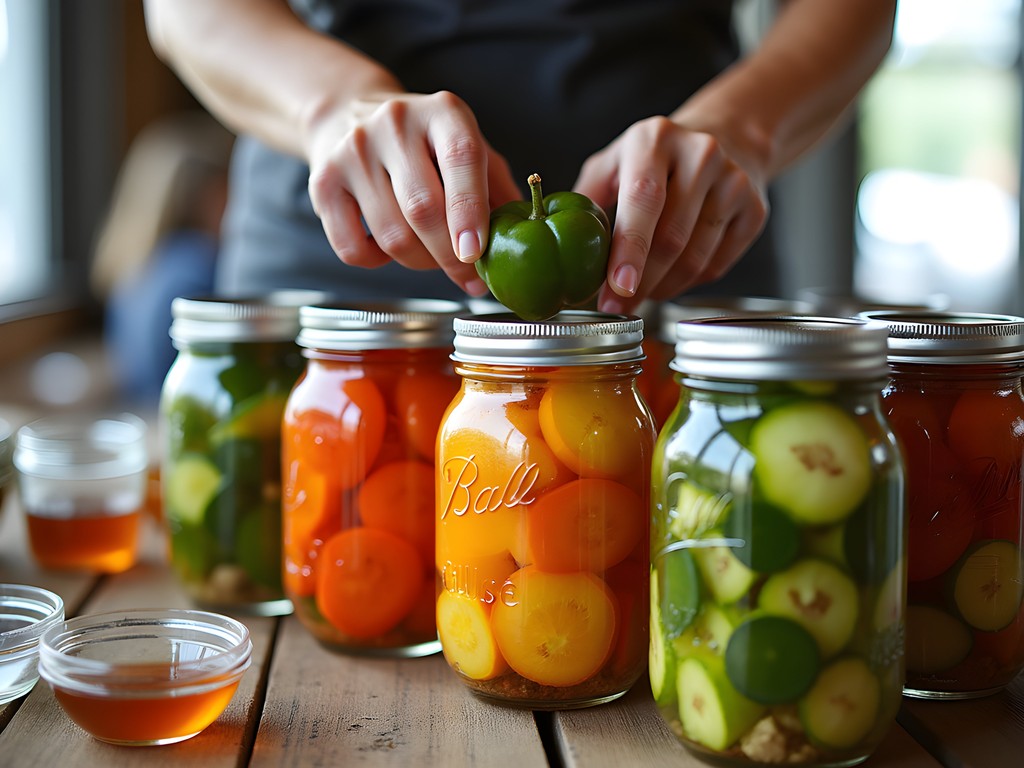 Hands-on pickling workshop at Brightwater Culinary School in Springdale