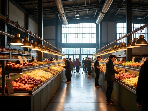 Gourmet food stalls at Carriageworks Farmers Market in Sydney