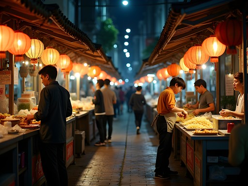 Authentic local night market in Taipei with fewer tourists and traditional food stalls