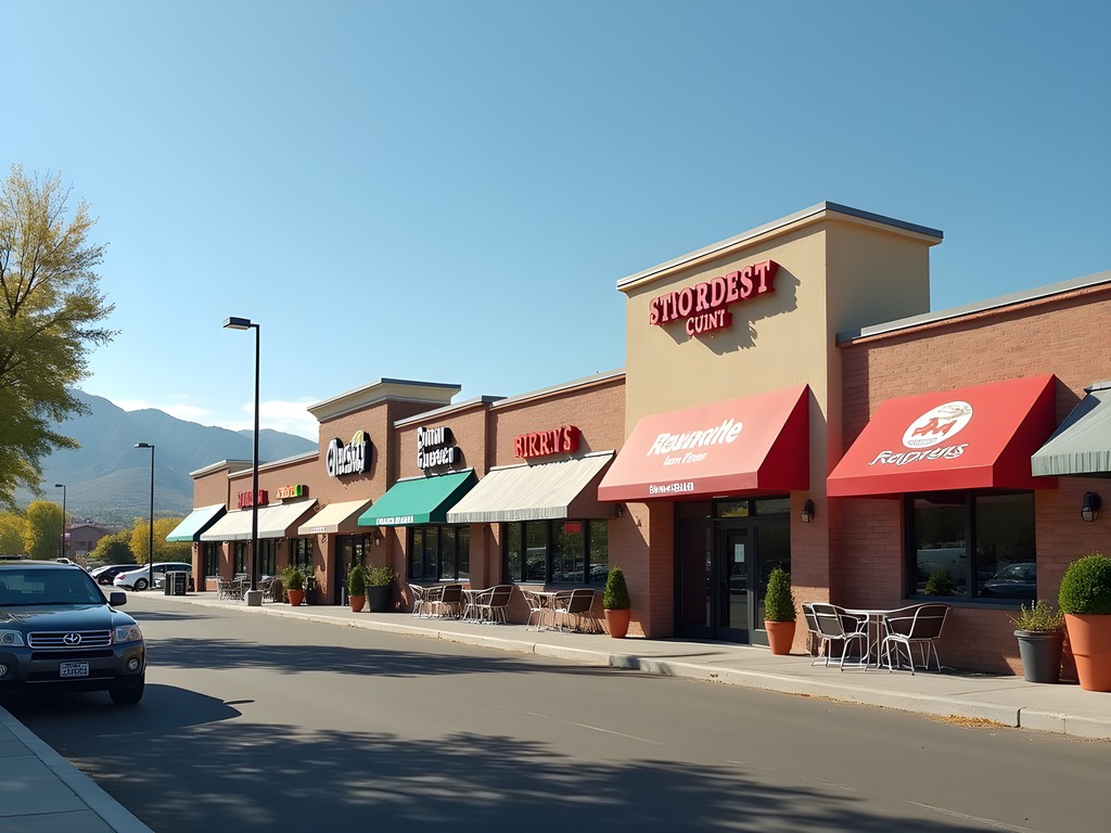 Colorful international restaurant storefronts along Taylorsville's 4700 South corridor
