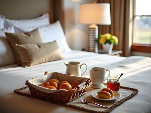 Romantic in-room breakfast at Prairie Fire Inn in Topeka