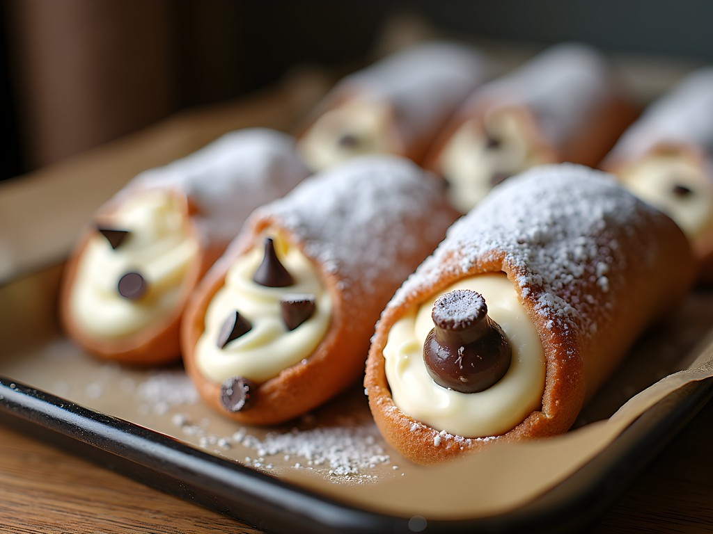 Freshly filled cannoli from Italian People's Bakery in Trenton