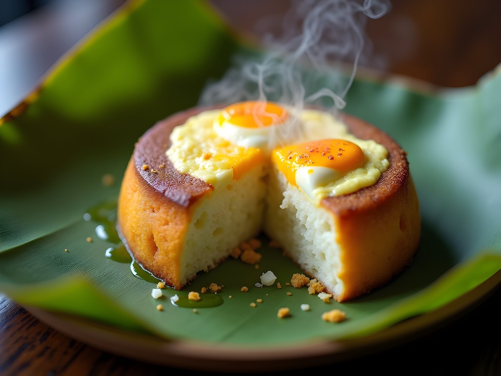 Traditional royal bibingka rice cake dessert from Vigan