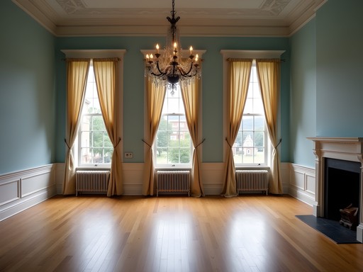 Colonial-era ballroom with musicians gallery at Gadsby's Tavern Alexandria Virginia historic site
