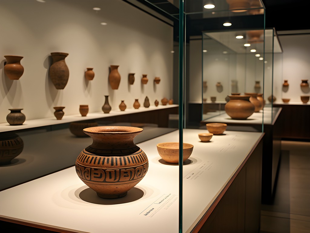 Display of Taíno artifacts and pottery in Museo de Arte e Historia de Arecibo