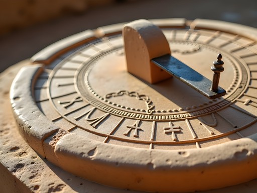 Physicist examining ancient sundial mechanism at archaeological site in Cyrene, Libya