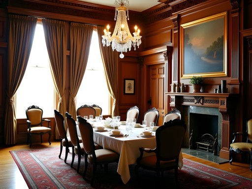 Ornate Victorian interior of the historic Moss Mansion in Billings Montana