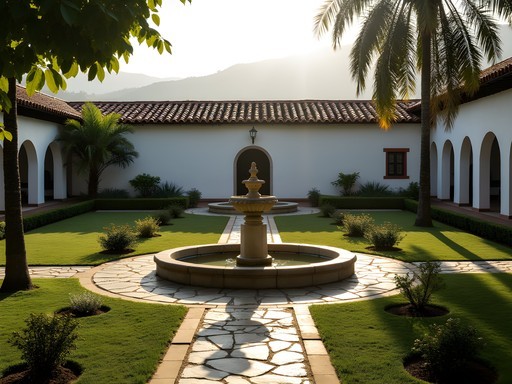 Colonial garden at Quinta de Bolívar with period architecture and Andean flora