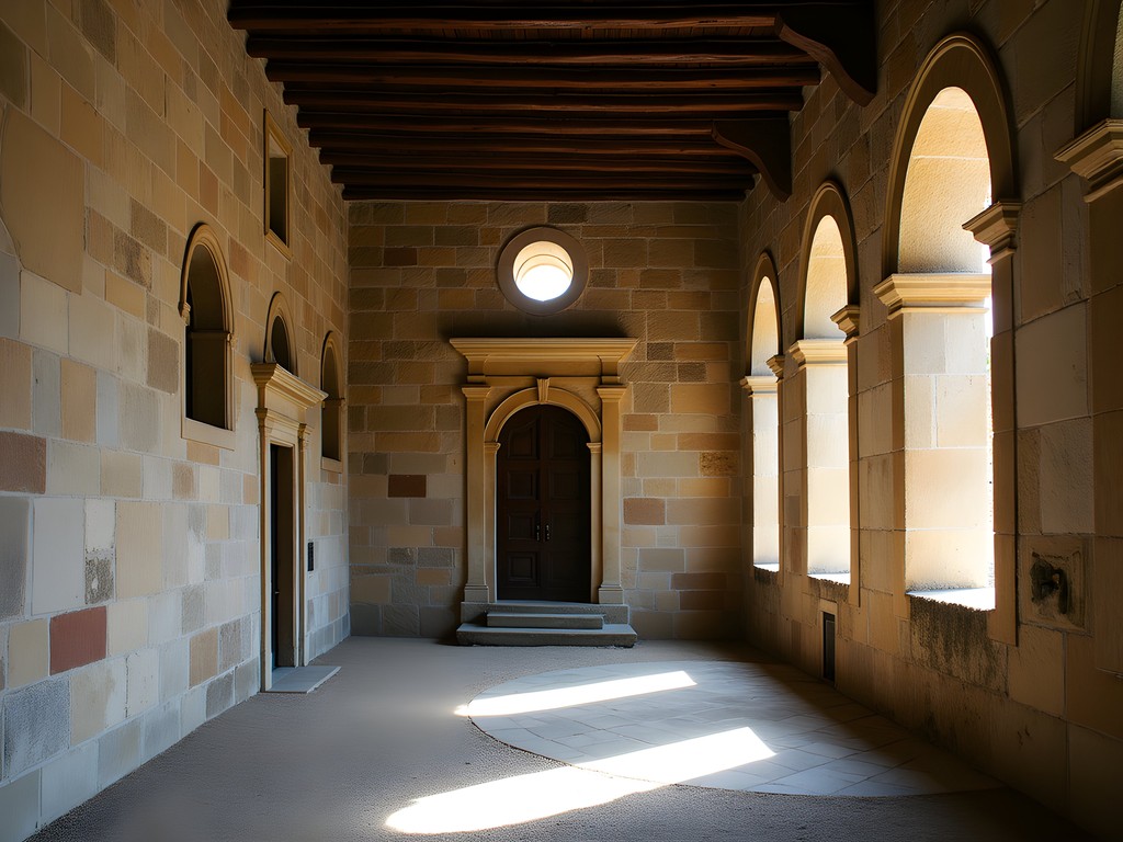 Ancient pre-Romanesque Chapel of São Frutuoso showing Byzantine architectural influence