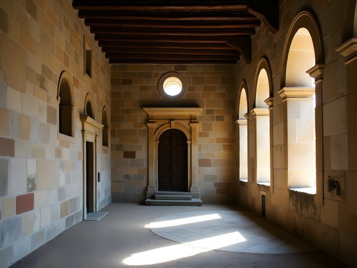 Ancient pre-Romanesque Chapel of São Frutuoso showing Byzantine architectural influence