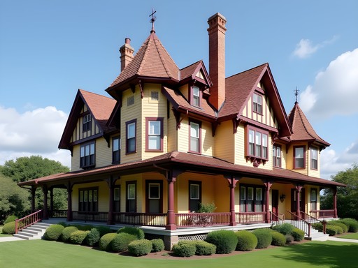 The distinctive Stick Style architecture of the Emlen Physick Estate in Cape May