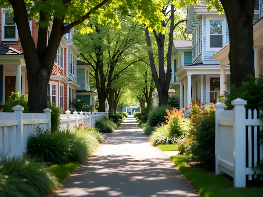 Preston Kennedy filming architectural details on a quiet Cape May side street lined with Victorian homes