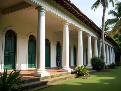 Colonial mansion housing the Musée Départemental in Cayenne with cultural exhibits