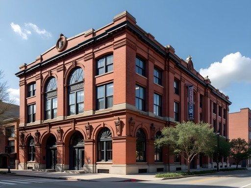 Historic Essanay Studios building in Chicago's Uptown neighborhood where early silent films were produced