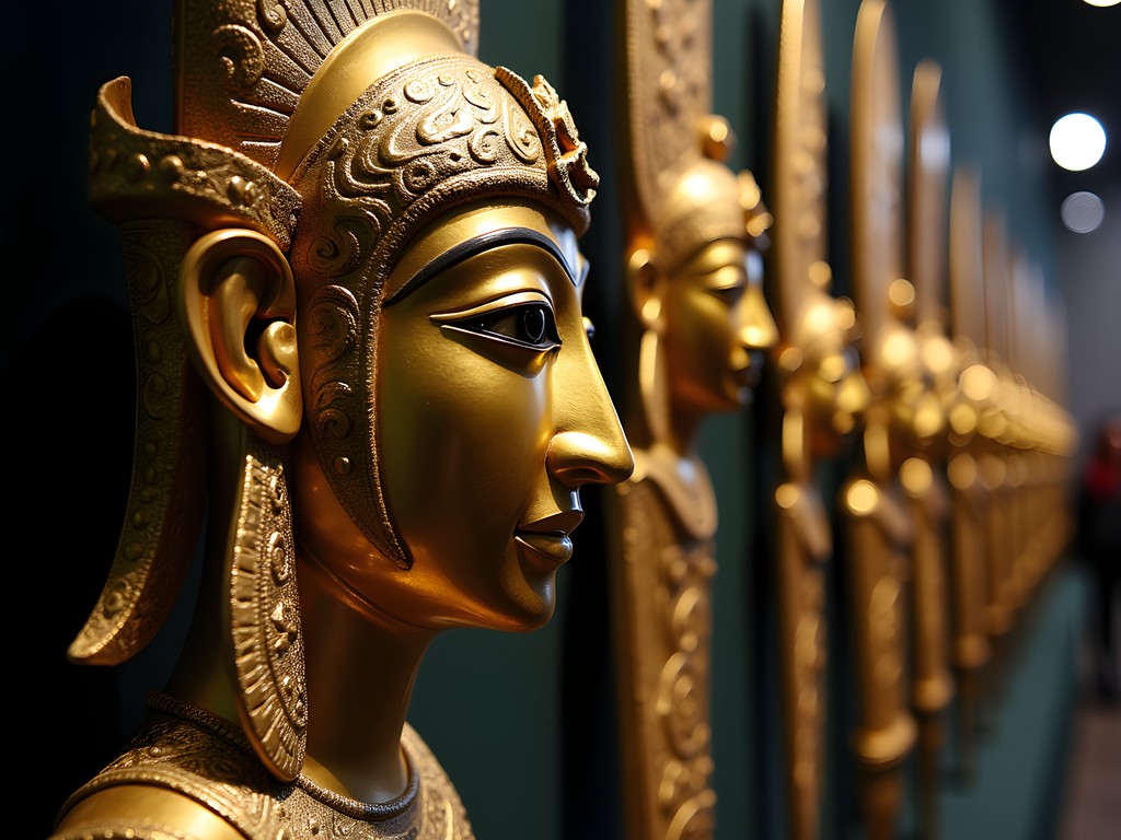 Gold and silver Moche artifacts from Lord of Sipán tomb displayed in museum