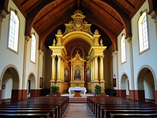 Ornate Baroque Guaraní interior of the Society of Jesus Church in Córdoba