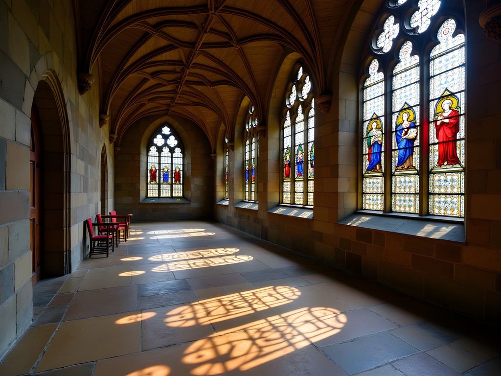 Pre-Reformation stained glass windows at Magdalen Chapel Edinburgh