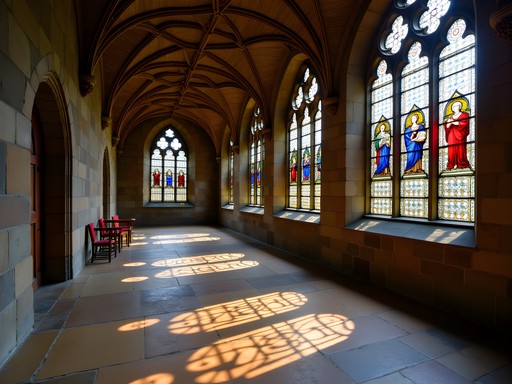 Pre-Reformation stained glass windows at Magdalen Chapel Edinburgh
