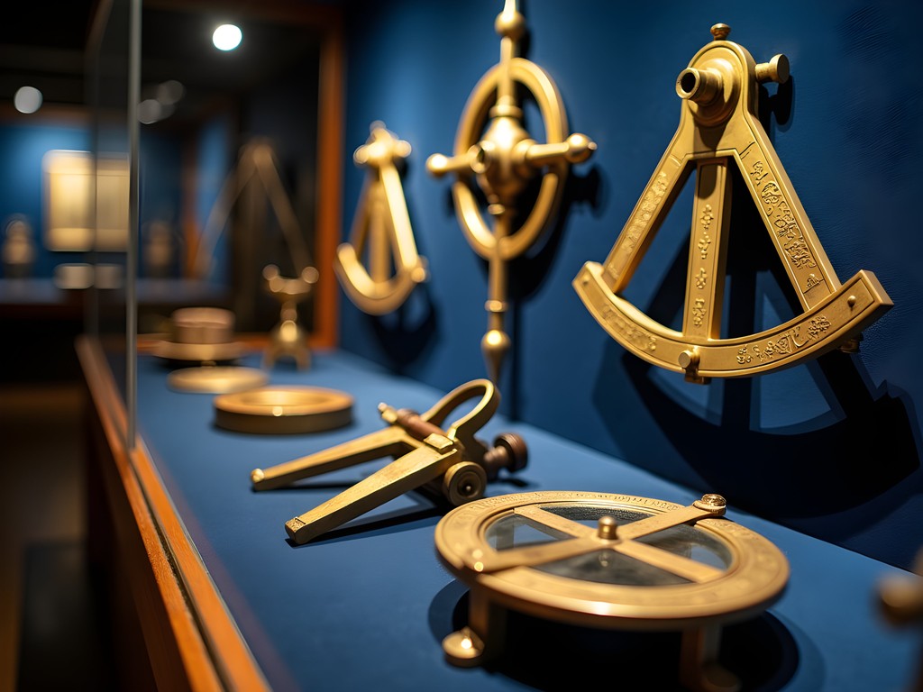 Historical navigation instruments collection at Trinity House Maritime Museum Edinburgh