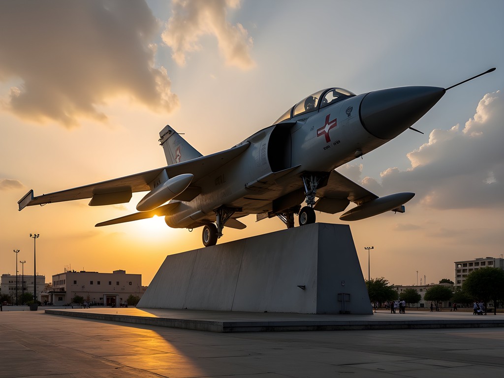MiG fighter jet war memorial in downtown Hargeisa, Somaliland