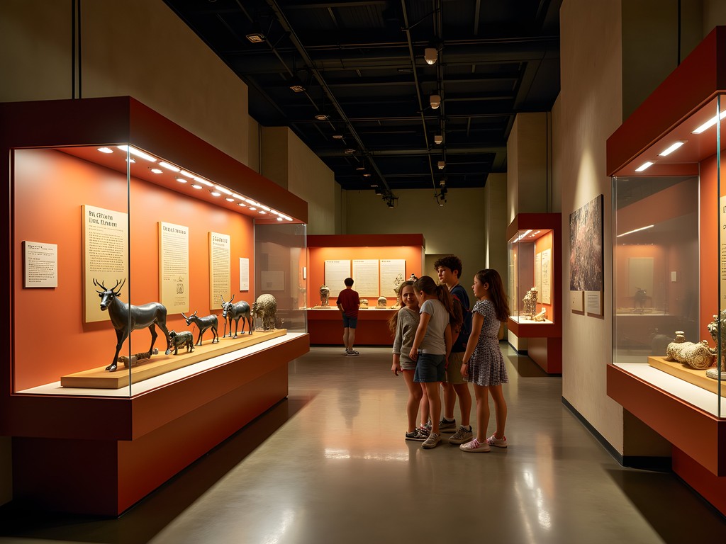 Family exploring exhibits at The State Museum of Pennsylvania