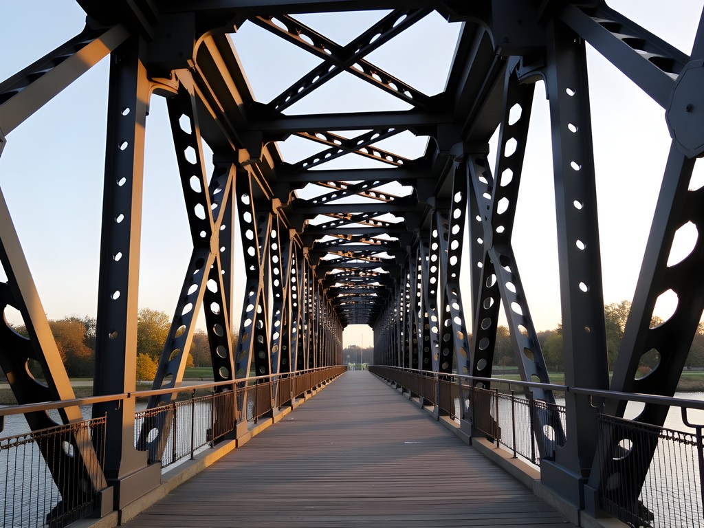 Historic Walnut Street pedestrian bridge connecting to City Island in Harrisburg