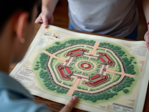 Tourist examining map of Hue Imperial Citadel layout