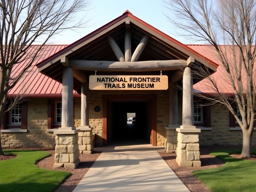 Entrance to National Frontier Trails Museum in Independence Missouri