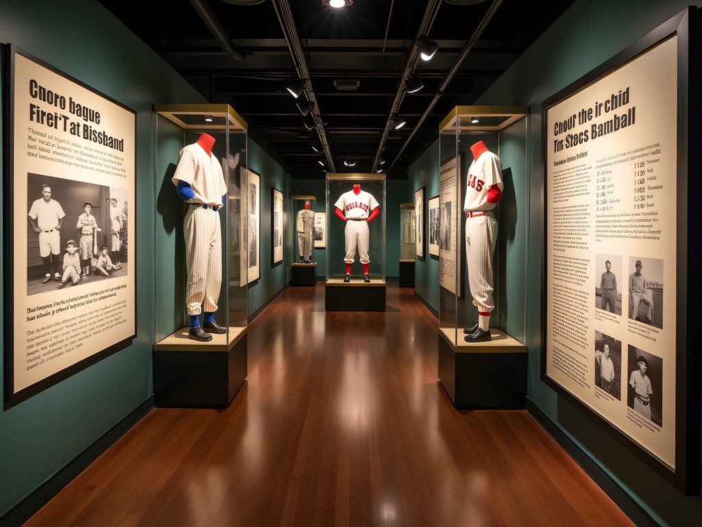 Interior exhibit at the Negro Leagues Baseball Museum in Kansas City