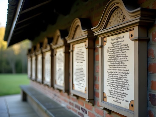 Ceramic memorial tablets at Watts Memorial to Heroic Self-Sacrifice in Postman's Park