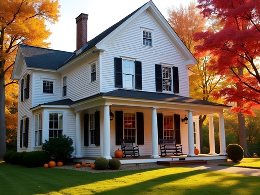 Charming historic bed and breakfast in Londonderry with fall decorations