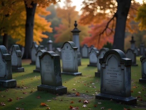 Historic cemetery with Revolutionary War era gravestones in Londonderry