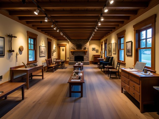 Pioneer life exhibit at Dakota Discovery Museum in Mitchell South Dakota