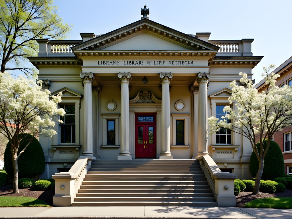 Historic Burchard Library building in Mount Vernon