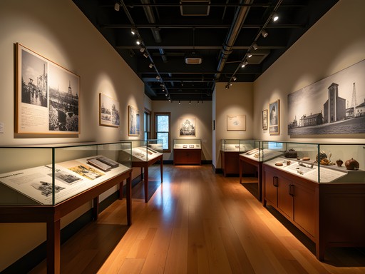 Interactive exhibits at Muncie History Center showing industrial heritage