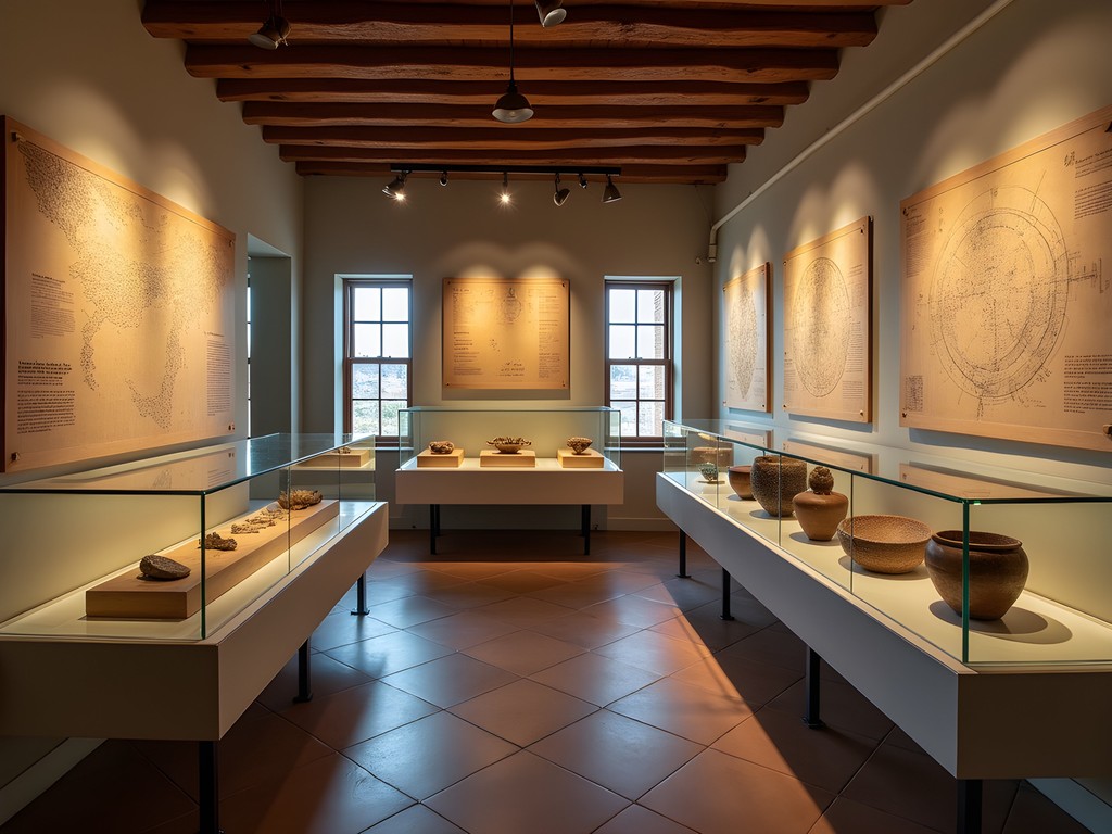 Exhibits at Maria Reiche Museum showing Nazca Lines research and preservation efforts